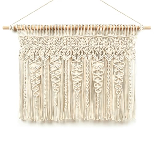 Lush Decor Boho Macrame Textured Cotton Valance Curtain