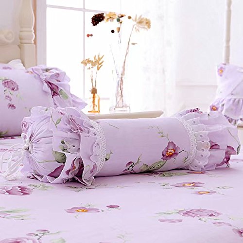 Floral Ruffle Design Throw Pillow Sham Cushion Heart Decoration Pillow Shaped Sofa Bed Throw Pillows