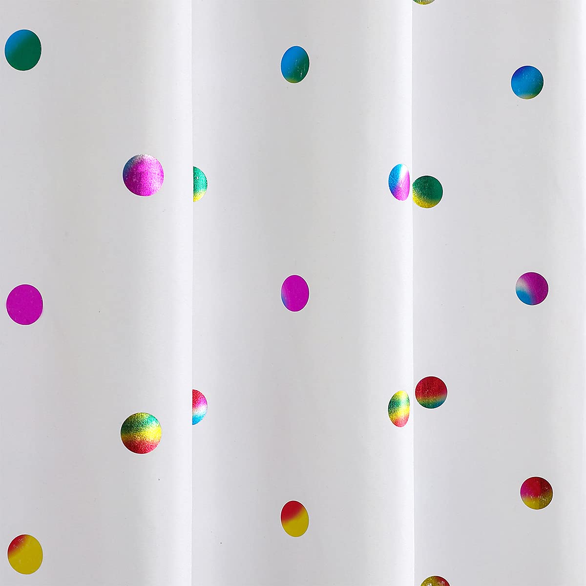 Fabric Shower Curtains with 12 Hooks for Bathroom Metallic Polka Dot Curtains Waterproof Shower Curtains with Grommet for Washable Shower Curtain Sets