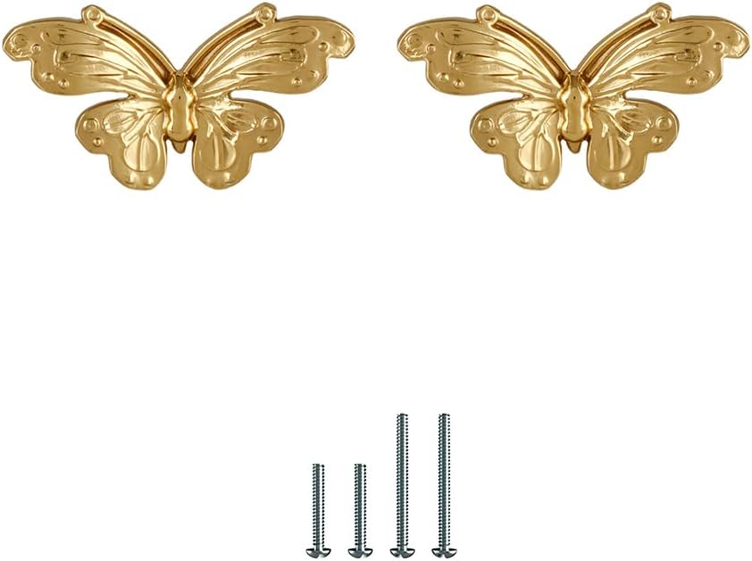 Gold 4 Pack Brass Knobs for Dresser, Drawers and Cabinet Decorative