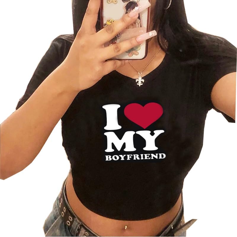 Girls Baby Tees Y2k Funny Graphic Short Sleeve Y2K Short Sleeve Graphic Crop Tops