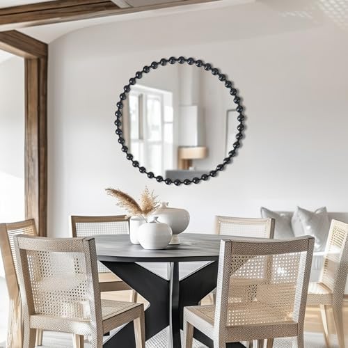 Metal Spherical Frame Round Mirror 36" Diameter