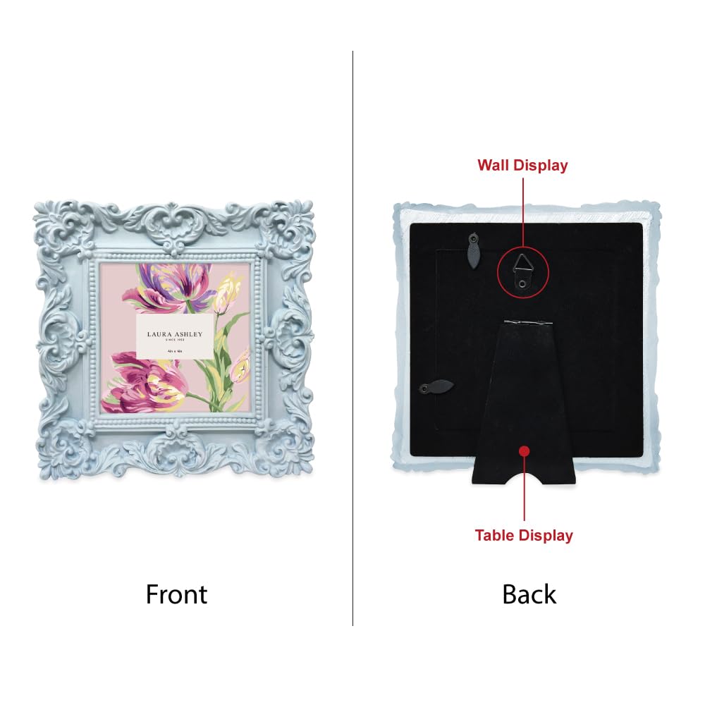 Resin Picture Frame â€?Handcrafted Floral Design with Easel for Tabletop and Wall Display