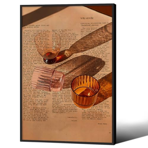 Cocktail Poster Alcohol Drink Wall Art Preppy Bar Cart Canvas Prints for Funky Bar Kitchen Wall Decor
