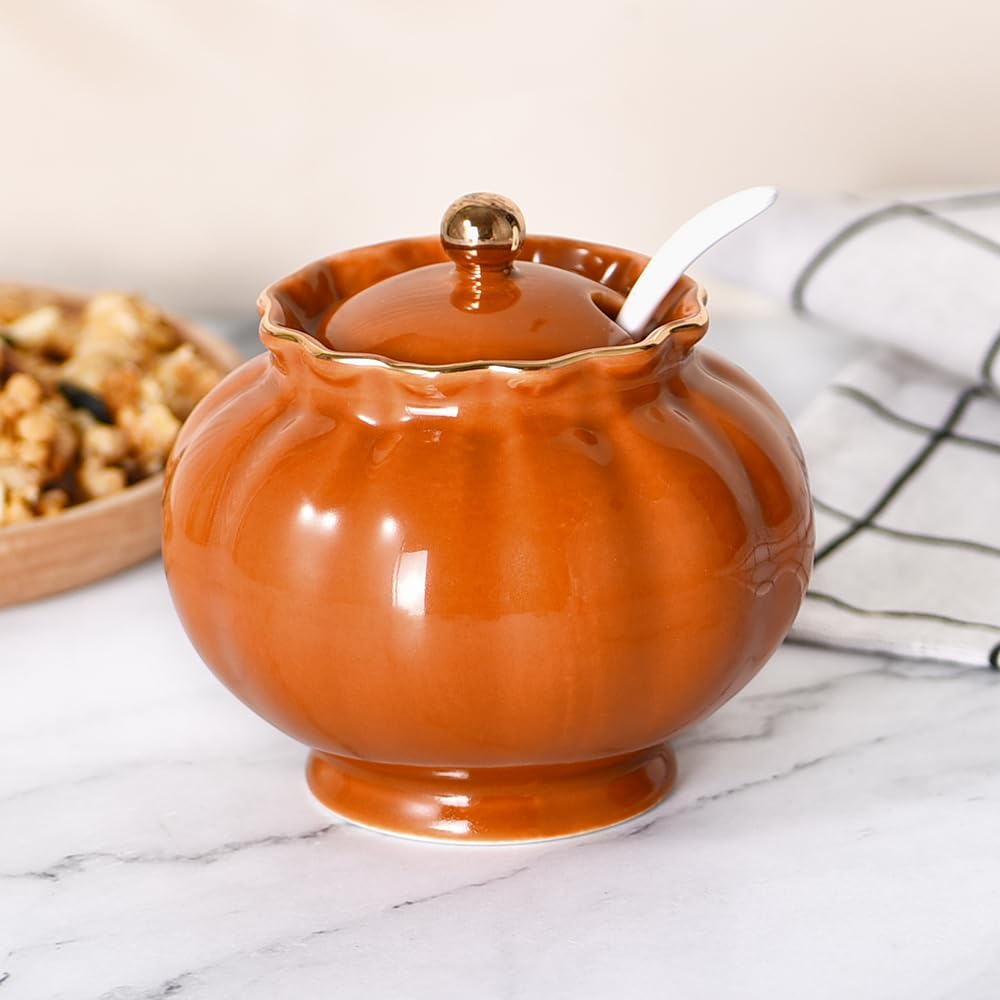 Porcelain Spice Bowl, 9oz Sugar Jar