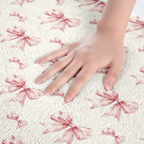 Kawaii Ribbon Bow 20"X32" Bath Mat Non Slip