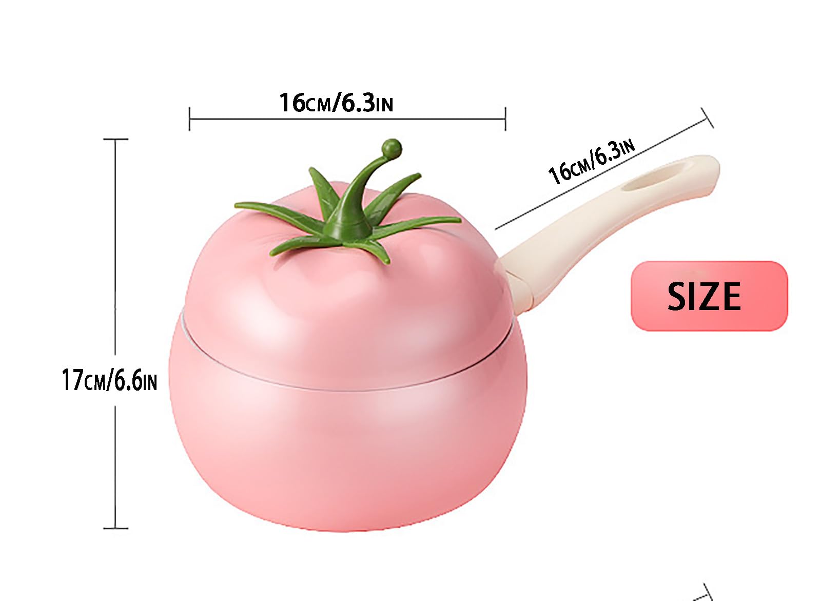Fruit Tomato Shape Frying Pan Cooking Pot Tomato Shape Cookware Nonstick