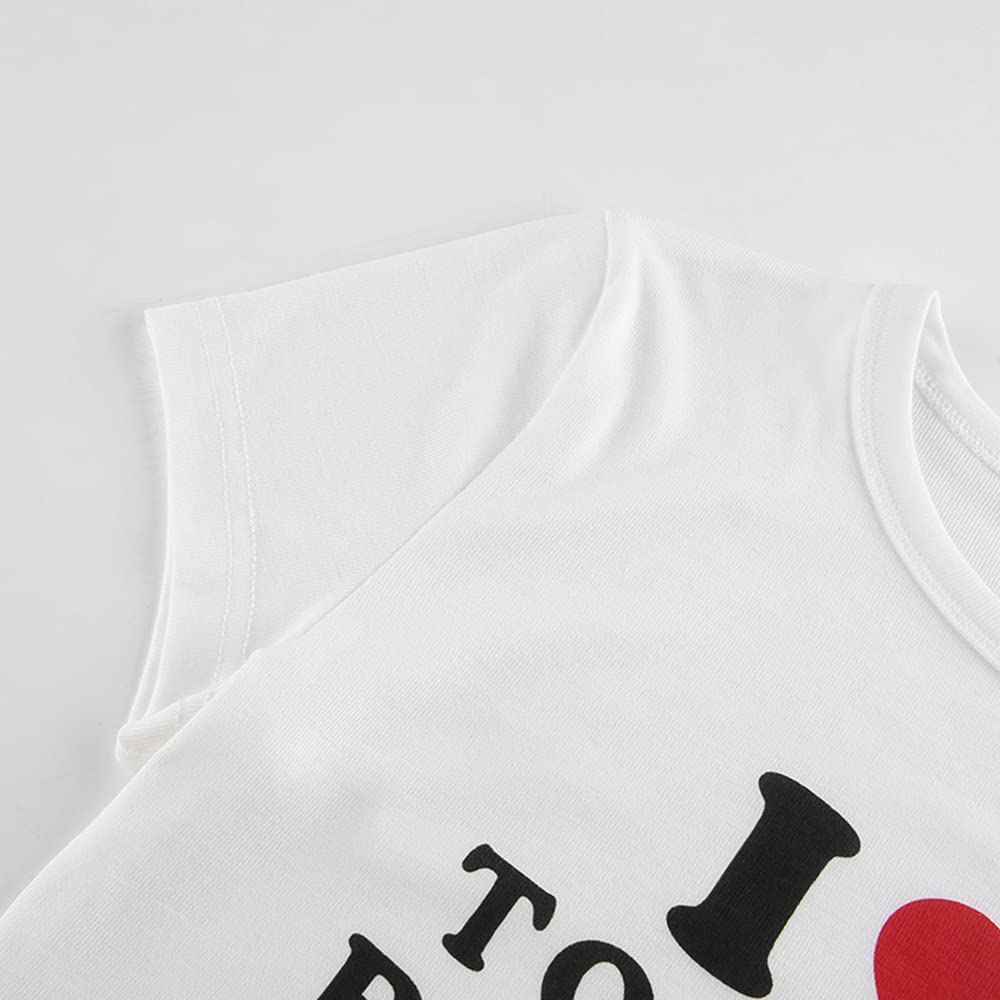Y2k Graphic Baby Tees Summer Crop Top for Women