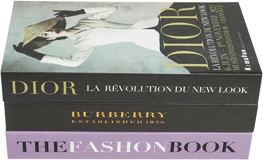 Coffee Table Decorative Books For Home Decor, Fake Books For Decoration, Aesthetic Bookshelf Decor for Living Room Office Bedroom, 3 Piece.