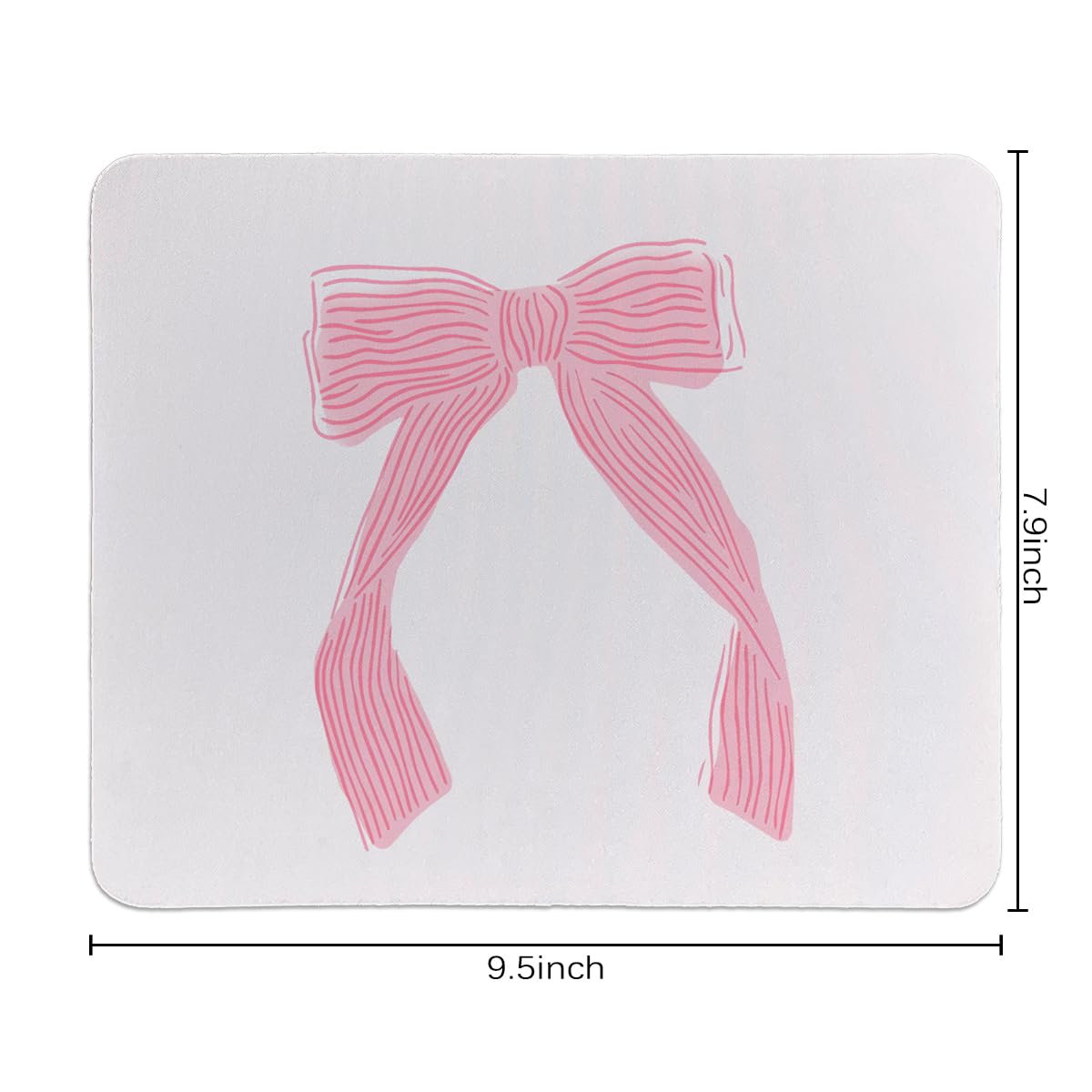 Coquette Bow Mouse Pad, Trendy Mouse Pad, Preppy Cute Mouse Pad for Desk Home Office & Gaming, 9.5x7.9 inches