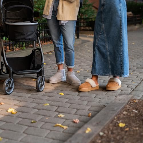 Women's Fireside Melton Genuine Shearling Shearling Platform Slippers Scuff
