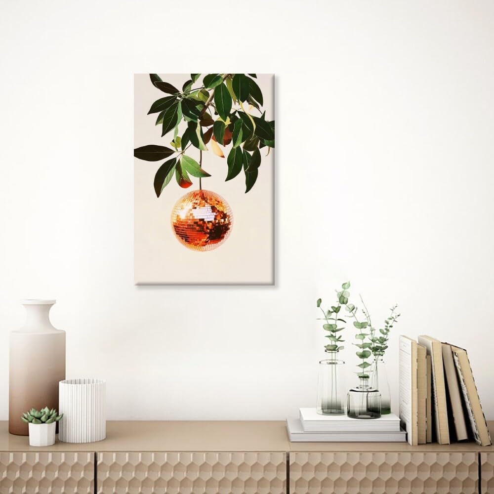 Disco Ball Fruits Canvas Print â€?Trendy Glam Wall Art