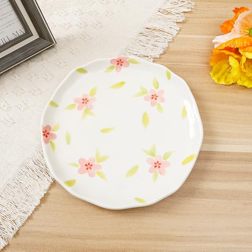 Ceramic Dinner Plates, 8" Modern Rustic Appetizer Plate