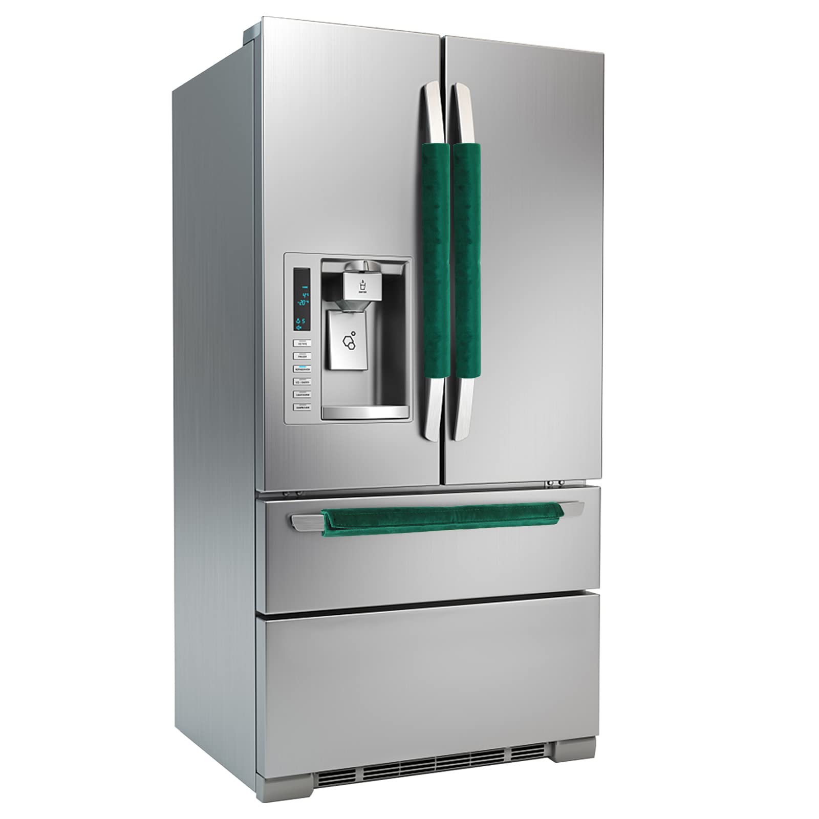 Refrigerator Door Handle Covers Kitchen Decor Keep Appliance Clean Anti-Static Stains for Fridge Dishwashers Velvet 3PCS