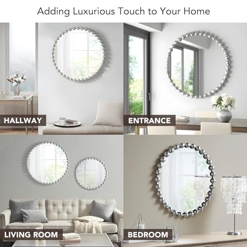 Metal Spherical Frame Round Mirror 36" Diameter