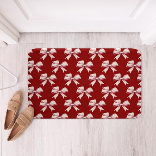 Kawaii Ribbon Bow 20"X32" Bath Mat Non Slip
