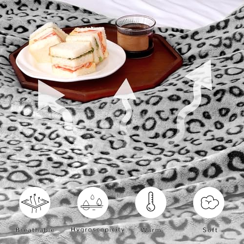 Leopard Throw Blanket - Cheetah Print Soft Fleece Blanket Hot Pink Fuzzy Plush Blankets Cute Bed Couch Decor