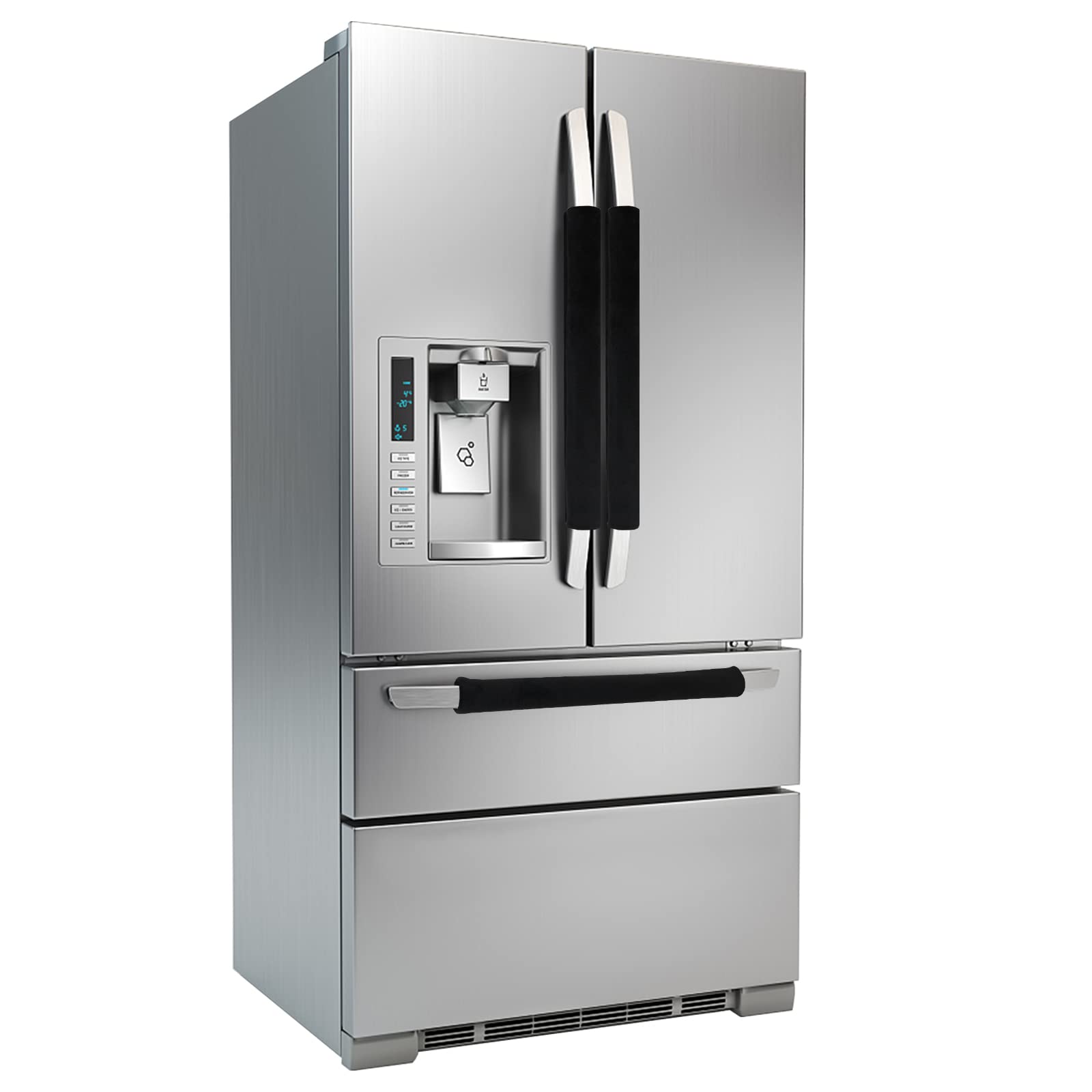 Refrigerator Door Handle Covers Kitchen Decor Keep Appliance Clean Anti-Static Stains for Fridge Dishwashers Velvet 3PCS