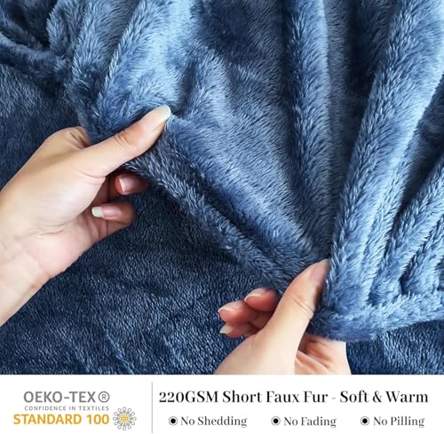Faux Fur Pillow Cases Set of 2, Luxury Ultra Soft Fuzzy Pillowcases, Fluffy Plush Velvet Pillow Covers with Zipper, Cozy Warmth and No Shedding