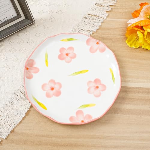 Ceramic Dinner Plates, 8" Modern Rustic Appetizer Plate