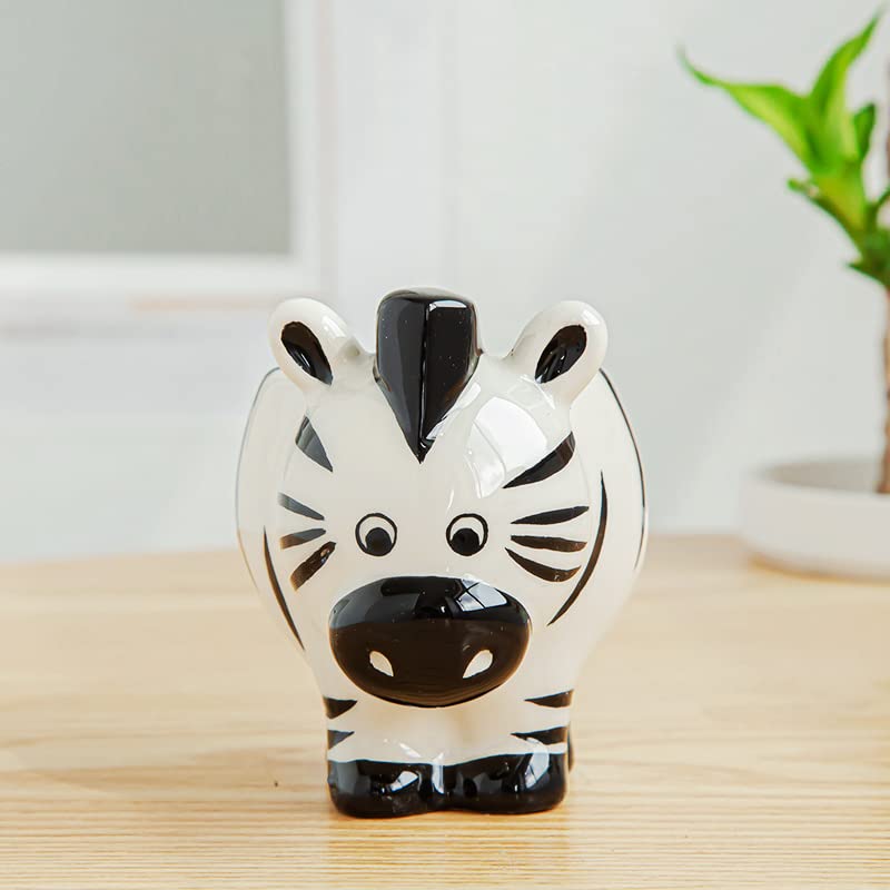 Cute Animal Ceramics Planter Small Succulent Pot Cartoon Shaped Plant Pot for Mini Plants Flower Cactus, Smooth Shiny Ceramic - Plants Not Included