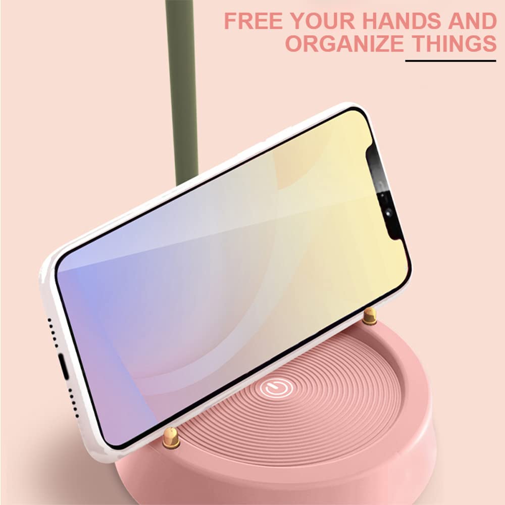 Flower LED Desk Lamp Cordless Table Light Adjustable Gooseneck Dimmable Touch Rechargeable Battery Student Bedroom Room Lighting Table Light House Decor