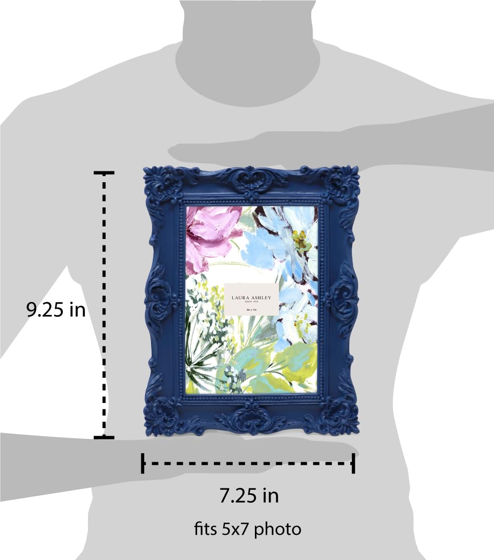 Resin Picture Frame â€?Handcrafted Floral Design with Easel for Tabletop and Wall Display