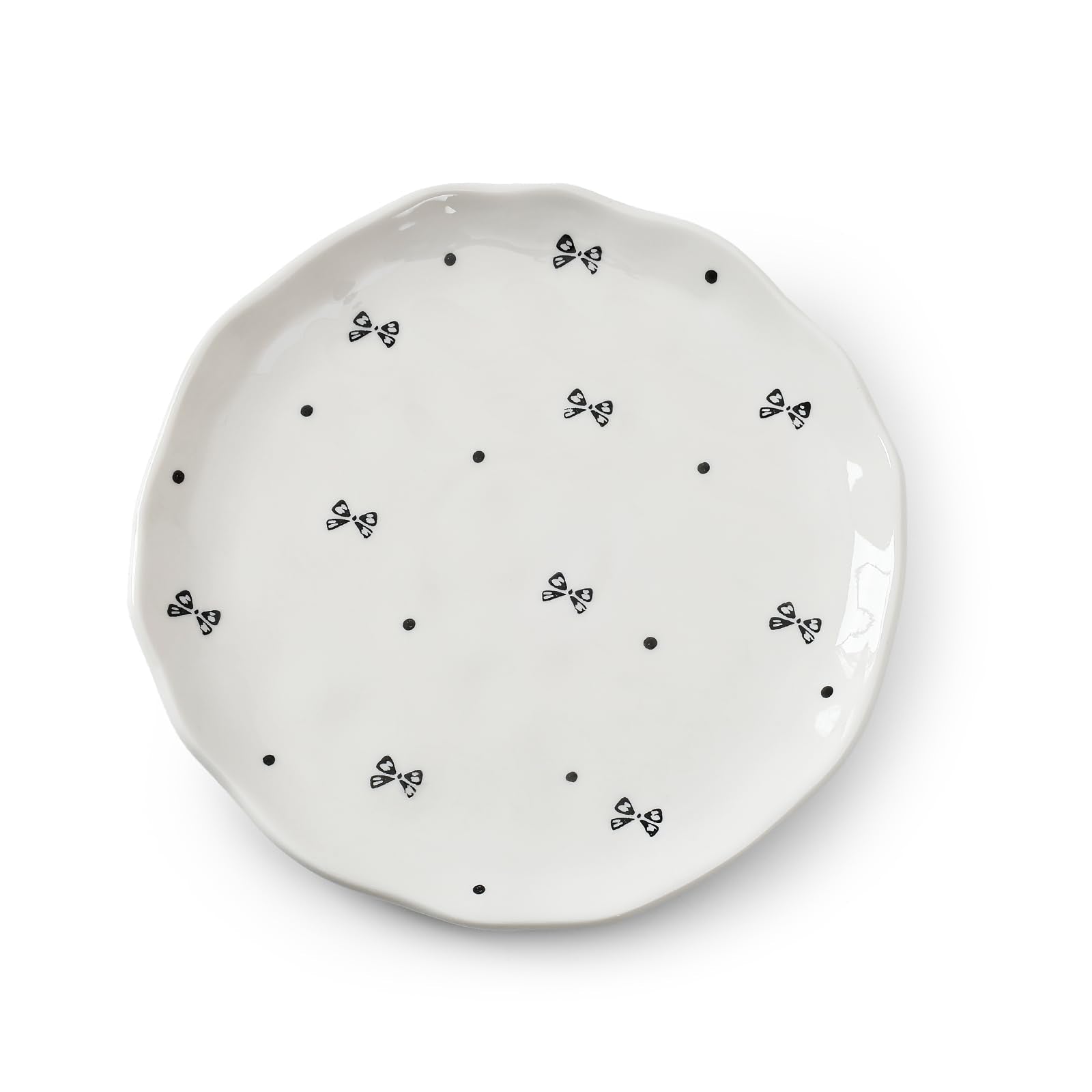 Ceramic Dinner Plates, 8" Modern Rustic Appetizer Plate