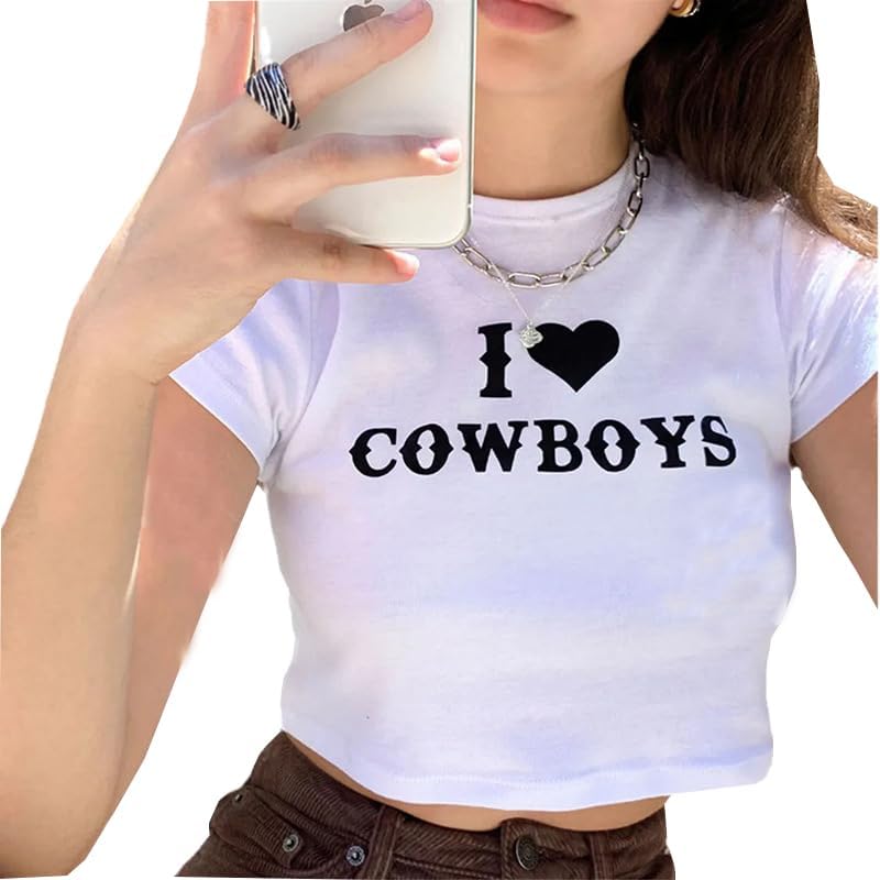 Girls Baby Tees Y2k Funny Graphic Short Sleeve Y2K Short Sleeve Graphic Crop Tops