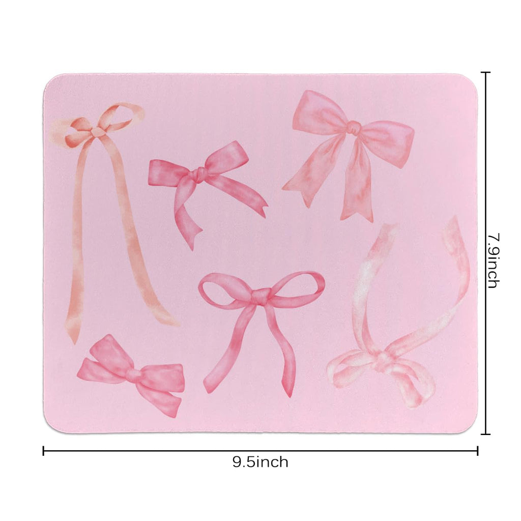 Coquette Bow Mouse Pad, Trendy Mouse Pad, Preppy Cute Mouse Pad for Desk Home Office & Gaming, 9.5x7.9 inches