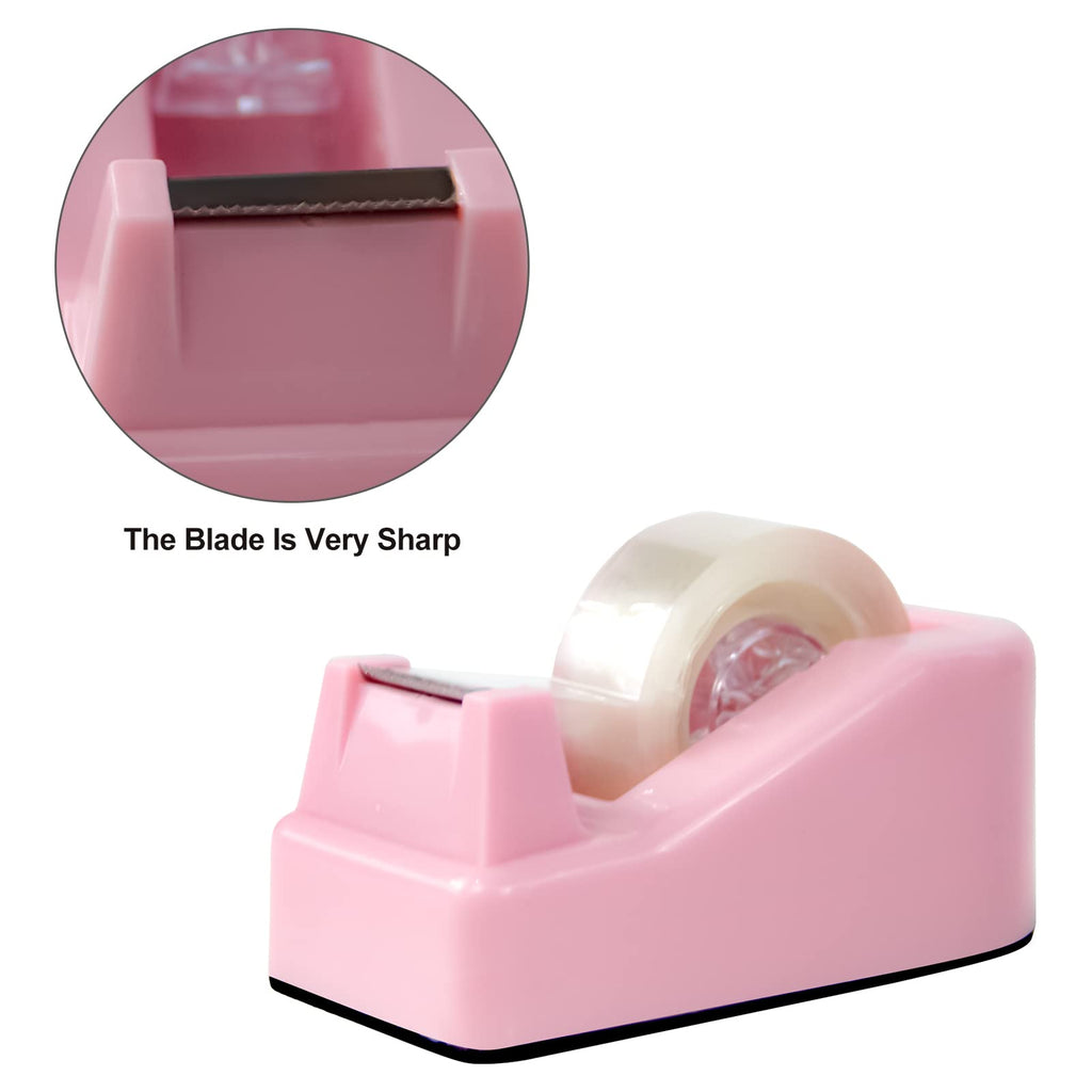 Desktop Tape Dispenser Adhesive Roll Holder with Weighted Nonskid Base, 1Pcs (Tape not Included)