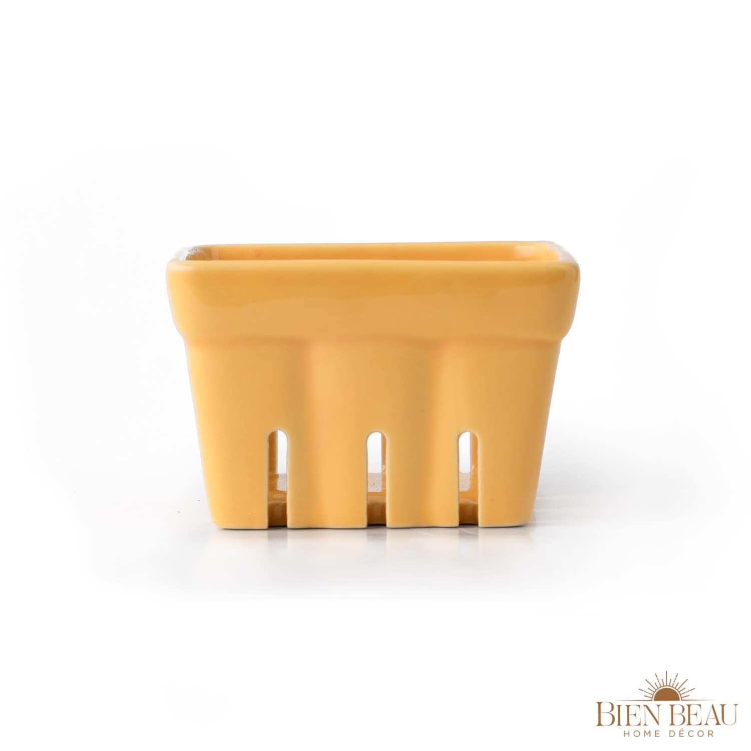 Farmhouse Ceramic Berry Basket, Colander, Fruit Decor, Fruit Bowls/Baskets, Kawaii Kitchen Bowl Fruit Pattern Stoneware Harvest Square Bowls Set of 4