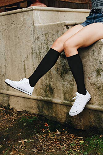 Women's 3 Pairs Knee High Trouser Socks, Classy and Colorful Printed Patterns, Silky Smooth Material