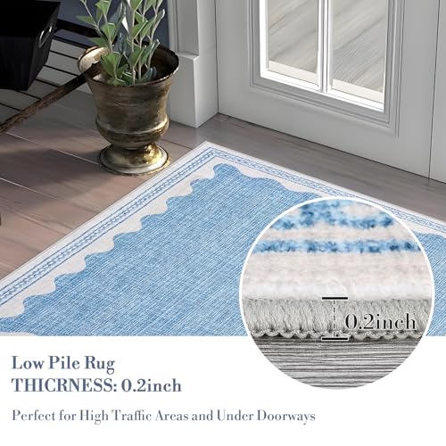 Scalloped Rug Soft Carpet