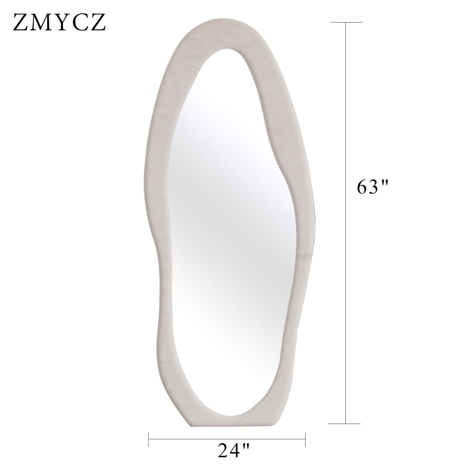 Large Floor Mirror with Stand, Freestanding Arched Mirror Full Length Hanging or Leaning, Wall Mounted Mirrors