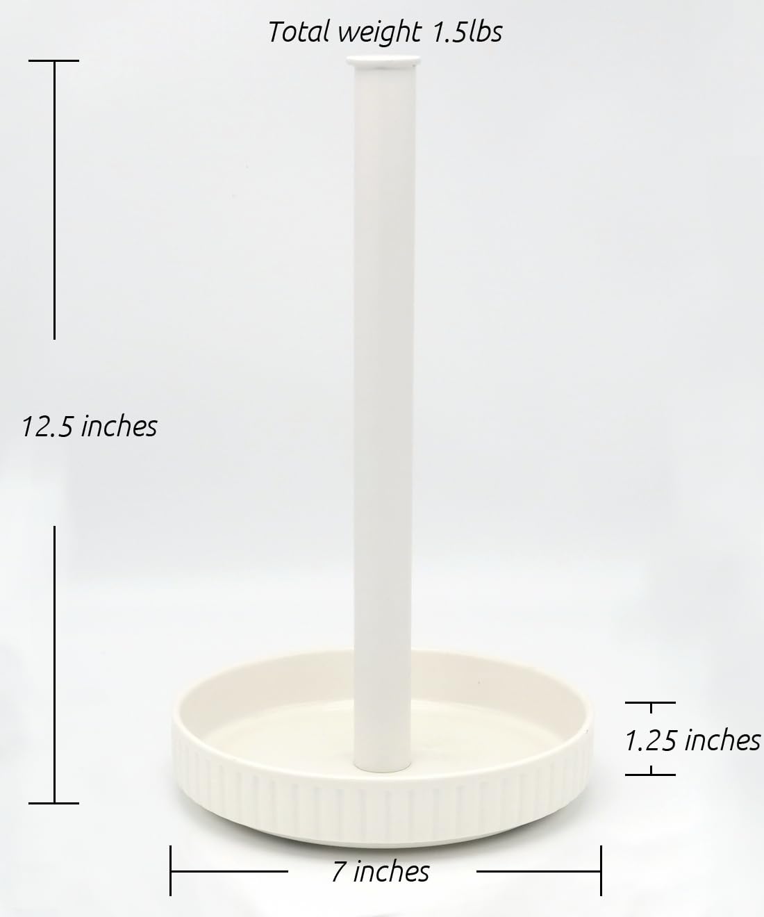 Stable Elegant and Durable Kitchen Roll Stand Paper Towel Holder Countertop, Ceramic Base