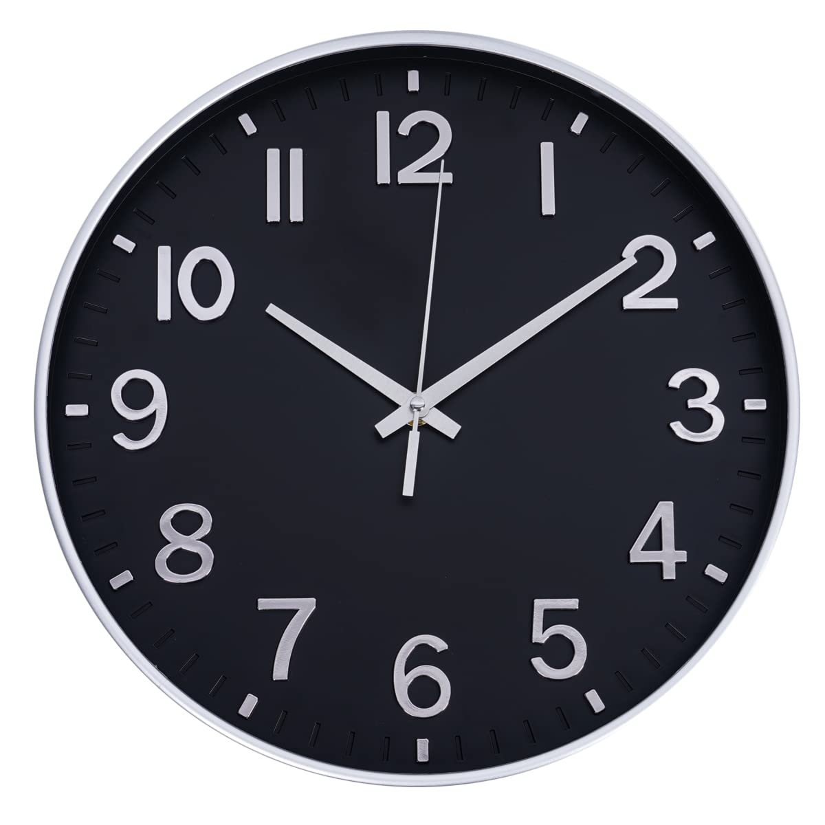 Wall Clocks Battery Operated - 12 inch Silent Non Ticking Modern