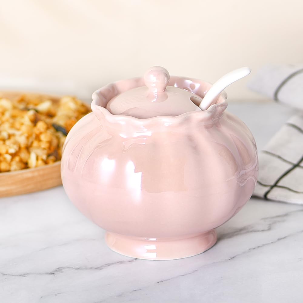 Porcelain Spice Bowl, 9oz Sugar Jar