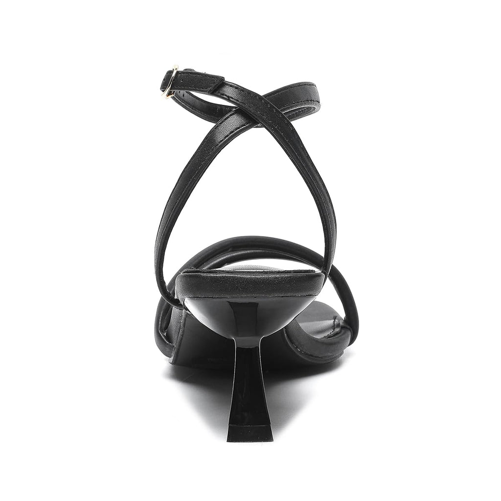 Women 2.5 Inch Kitten Heels Two Strap Shoes