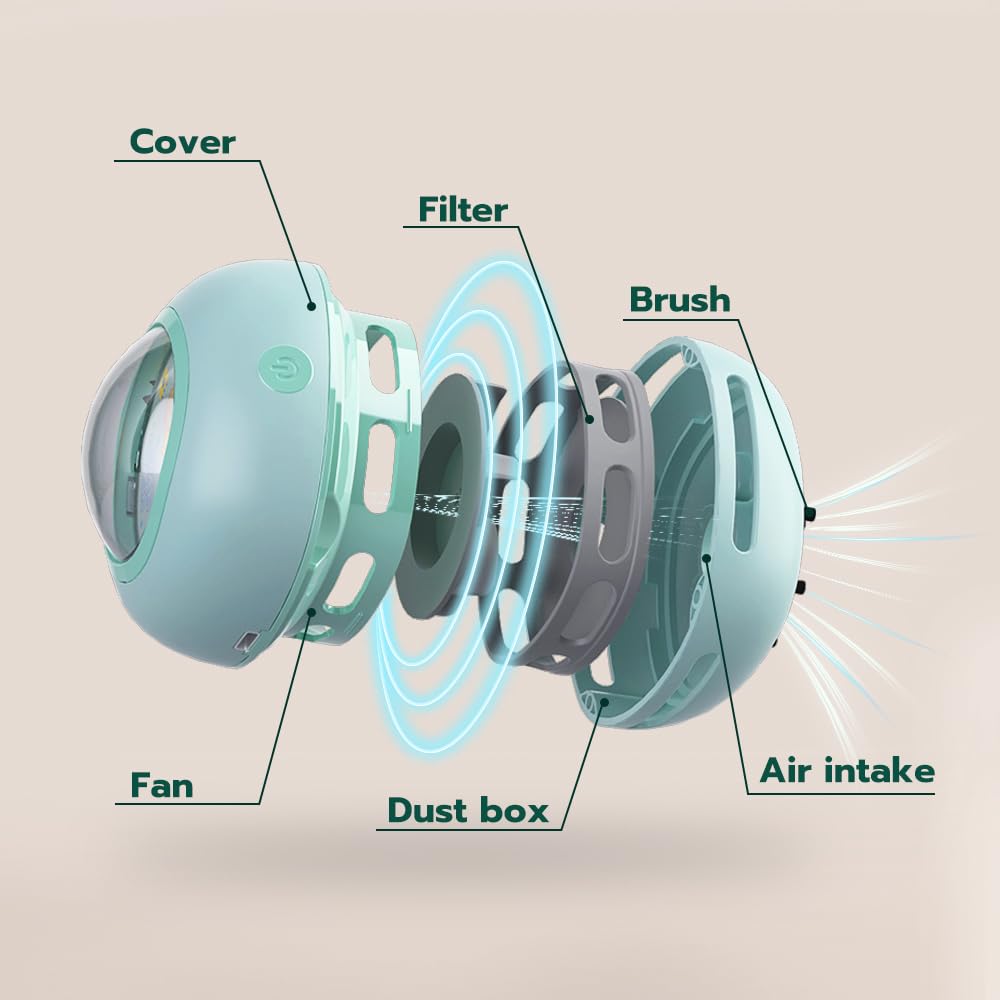 Desktop Vacuum Cleaner, Mini Table dust Sweeper Energy Saving, High Endurance up to 400 mins, 360º Rotatable Design for Keyboard/Home/School/Office