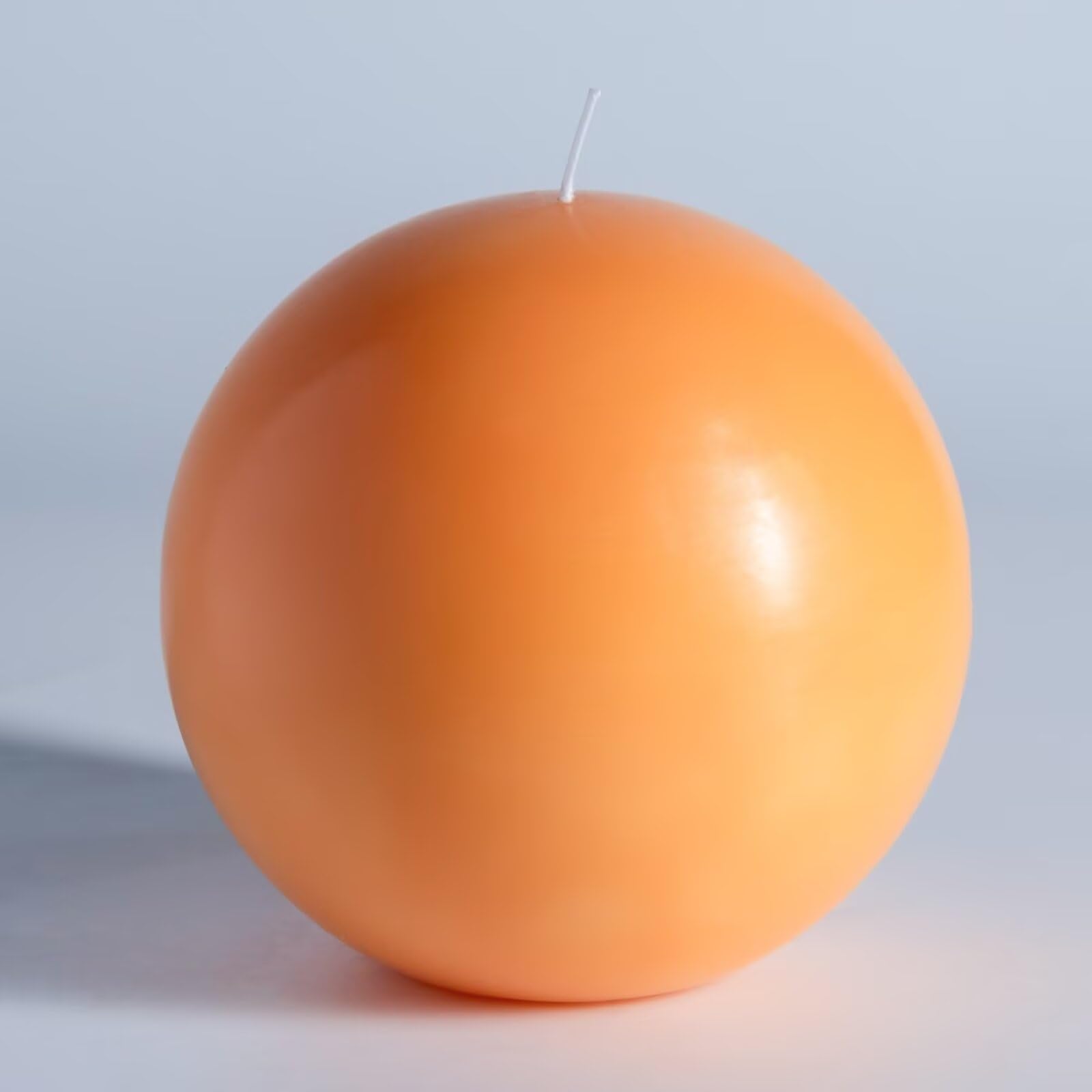 Hand-Poured, 3 Inch Round Ball Candles - Set of 3, Dripless, Unscented, Smokeless