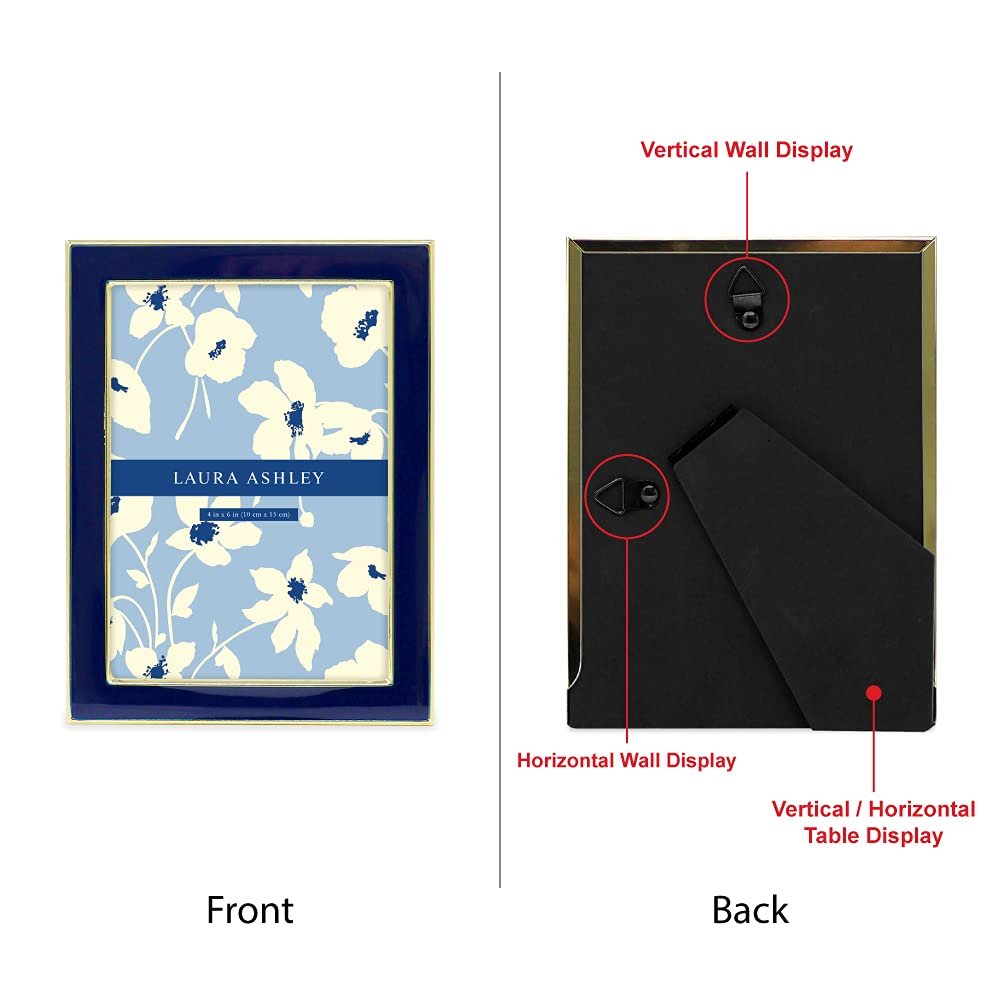 Enamel Picture Frame - Metal Edge with Easel, for Countertop, Counterspace, Tabletop Display, Bookshelf, Desk, Wall Décor, Photo Gallery