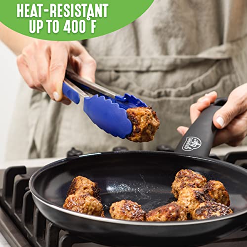 Cooking Tools and Utensils, 7 Piece Nylon Set including Spatulas Turner Spoons and Tongs, Dishwasher Safe