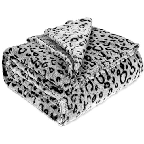 Leopard Throw Blanket - Cheetah Print Soft Fleece Blanket Hot Pink Fuzzy Plush Blankets Cute Bed Couch Decor