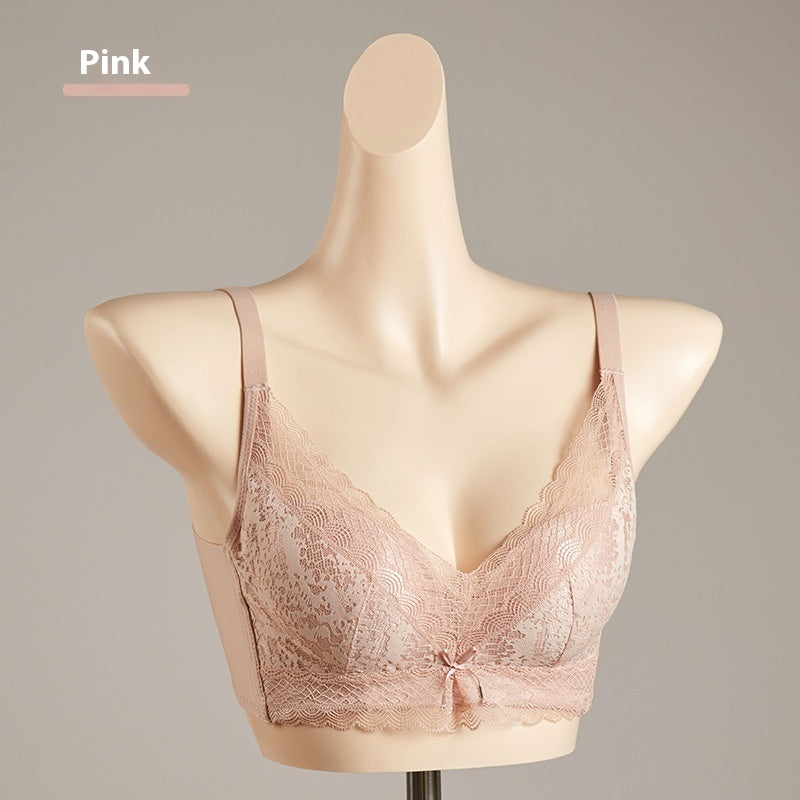 Women's Silk Lace Underwear Without Wire Accessory Breast Push Up