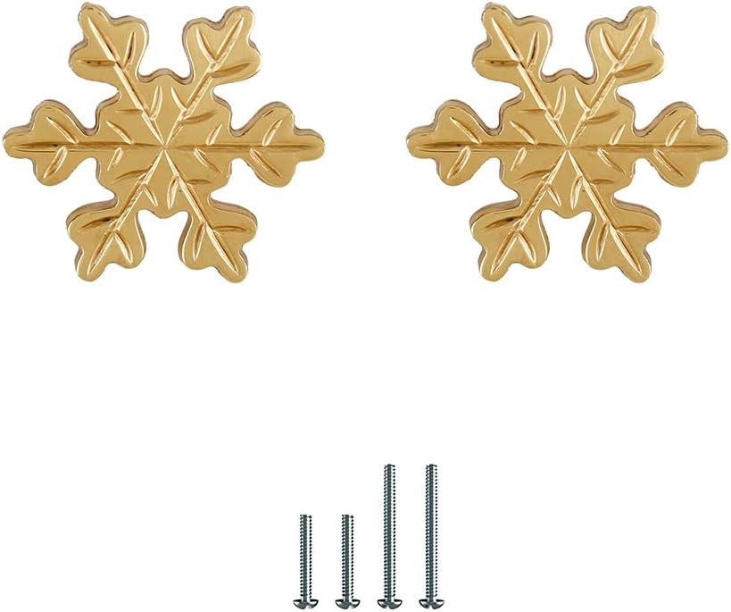 Gold 4 Pack Brass Knobs for Dresser, Drawers and Cabinet Decorative