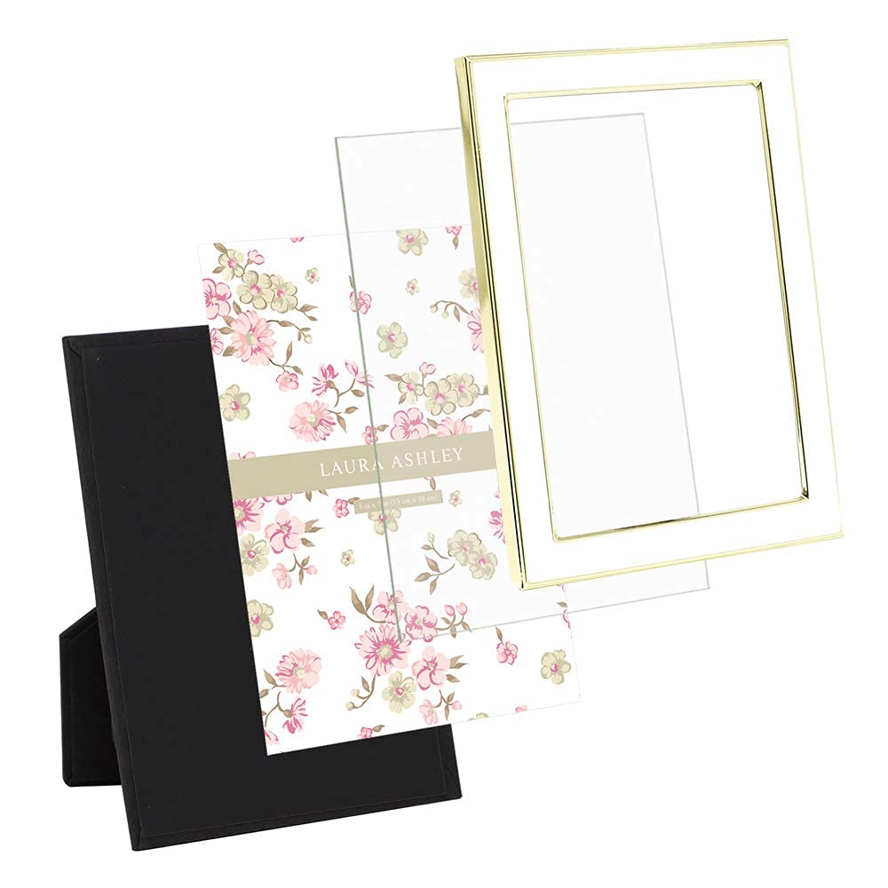 Enamel Picture Frame - Metal Edge with Easel, for Countertop, Counterspace, Tabletop Display, Bookshelf, Desk, Wall Décor, Photo Gallery