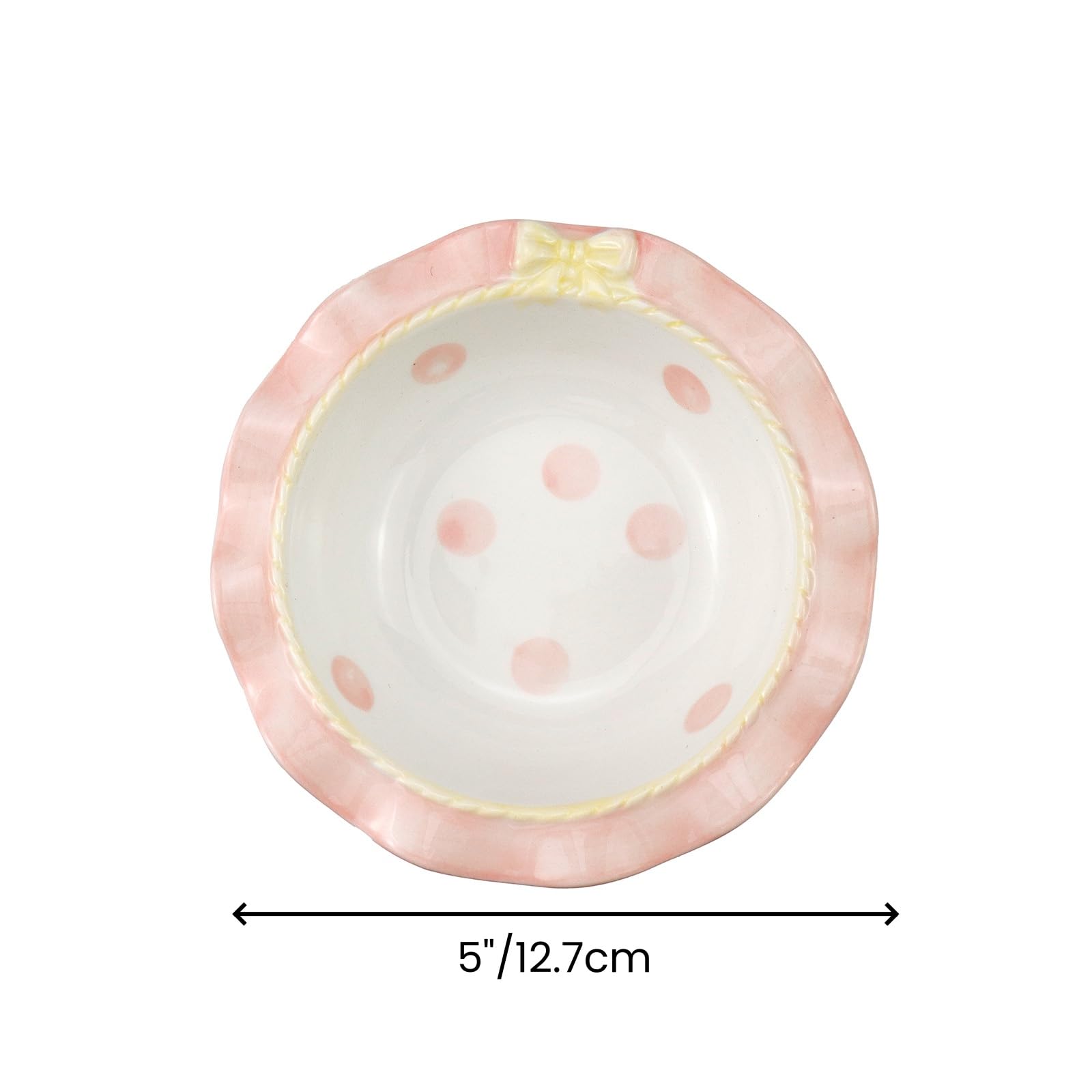 Cute Ceramic Bowls Porcelain Dessert Bowl Suitable (5 Inch)