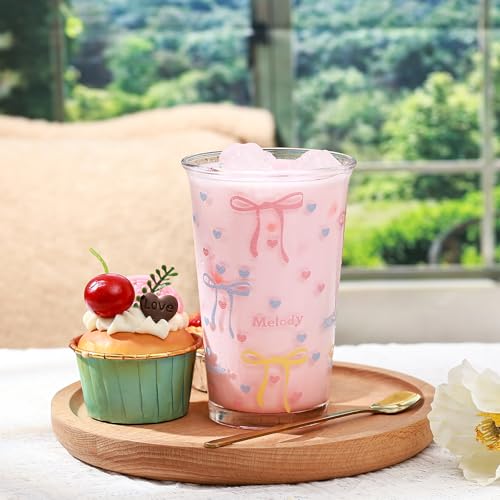 Colorful Bow Aesthetic Glassware Cups