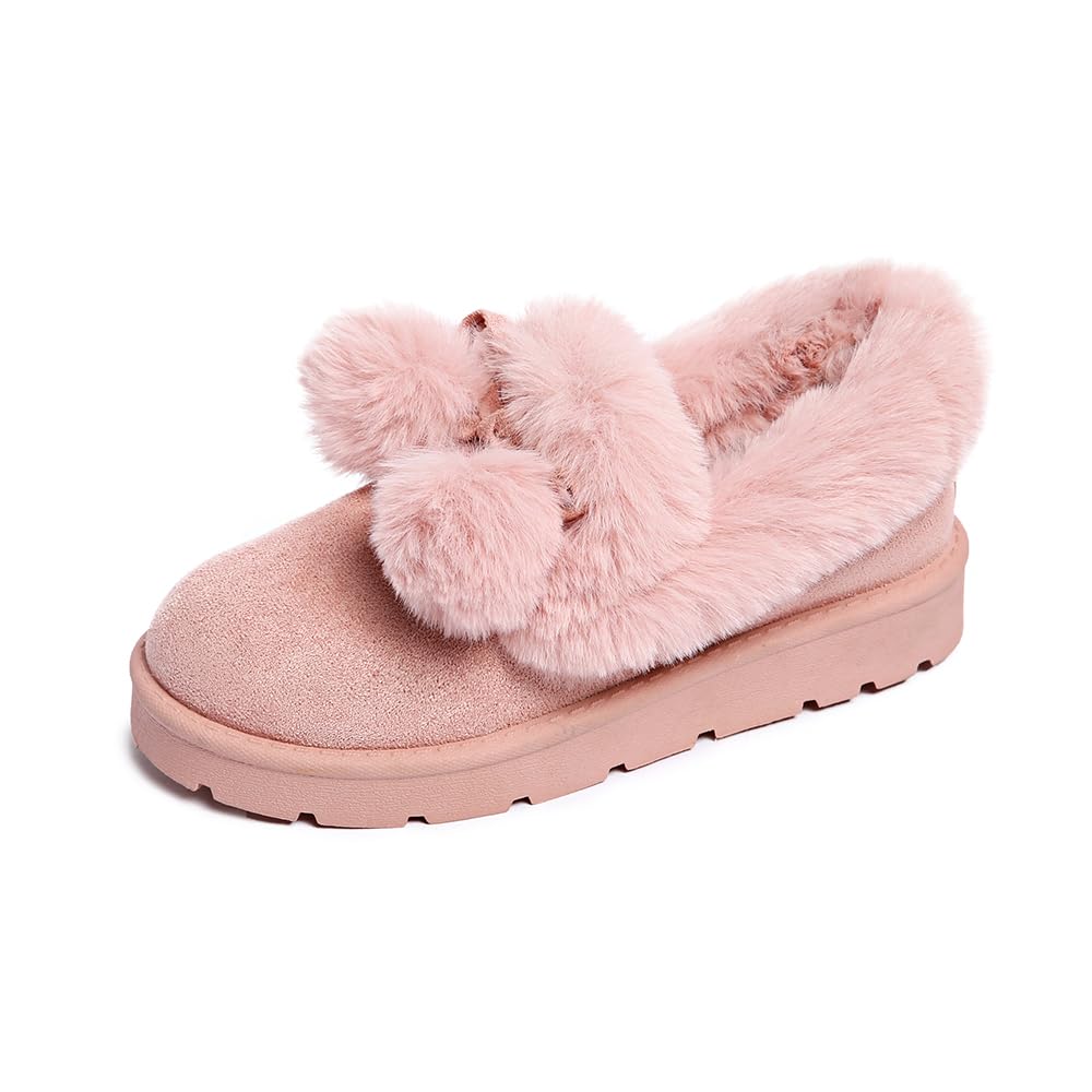 Women's Slippers Platform Boots - Suede Leather Slip-on